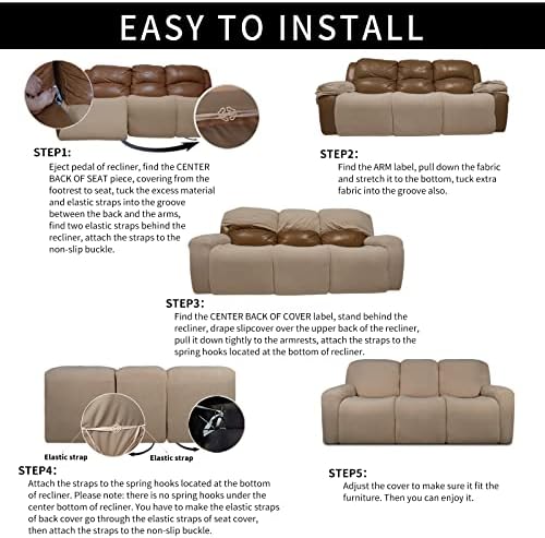 Easy-Going 8 Piece Velvet Recliner Sofa Cover