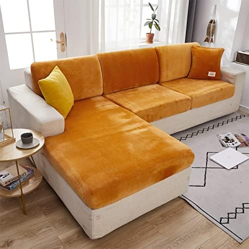 MIFXIN Velvet Sofa Slipcover with Elastic Bottom