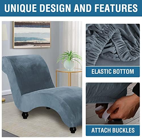 HVERSAILTEX Velvet Chaise Lounge Cover