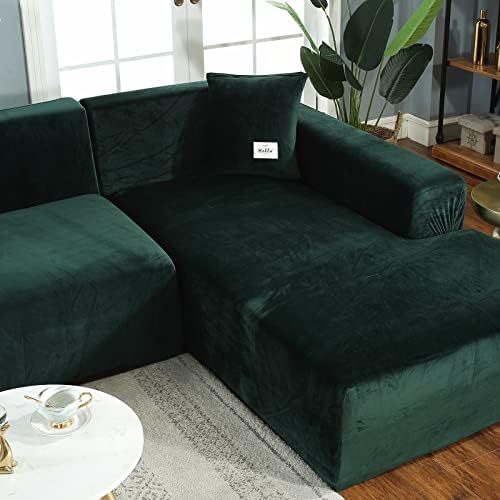 MIFXIN Sectional Sofa Covers 2 Piece Velvet L Shape