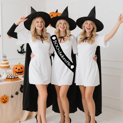 Serencatcher Halloween Bachelorette Sash Black Boo-Chelorette Bride