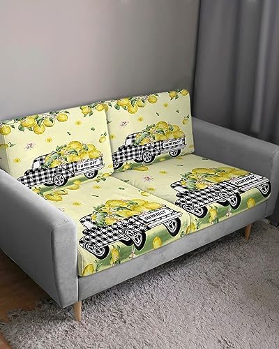 Summer Lemon Stretch Sofa Cushion Covers 1PCS 1