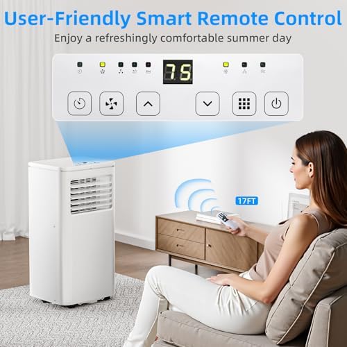 Antarctic Star 8000 BTU Portable AC Unit with Fan and Dehumidifier