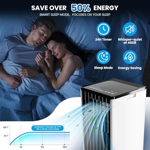 MilleLoom 8000 BTU Portable Air Conditioner 3-in-1 Unit