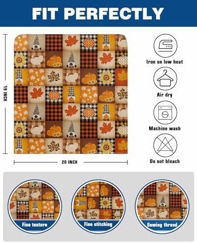 4pcs Fall Chair Back Covers Set Thanksgiving Decor