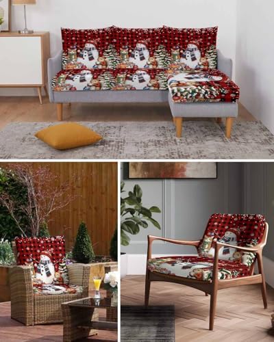 Christmas Snowflake Sofa Cushion Covers - Washable and Stretchable