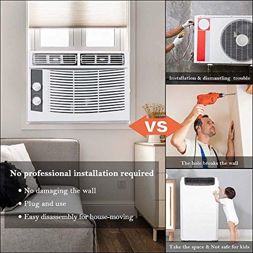 ROVSUN 5000 BTU Window Air Conditioner White Easy Install