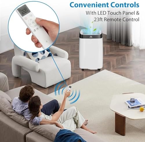 10000 BTU Portable AC with Remote Control and Dehumidifier