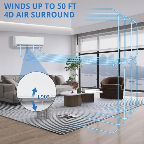 9000 BTU Mini Split AC Heat Pump System with WiFi and Alexa