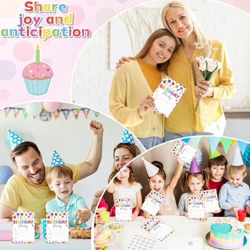 30 Pack Party Invitations with Envelopes and Labels