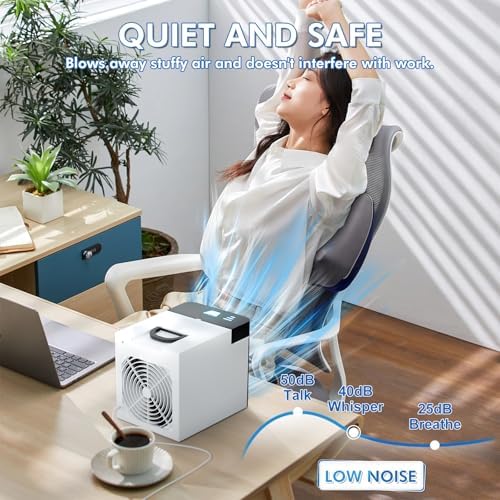 Portable Air Conditioner Fan with 3 Speeds and Anti-Leak Design