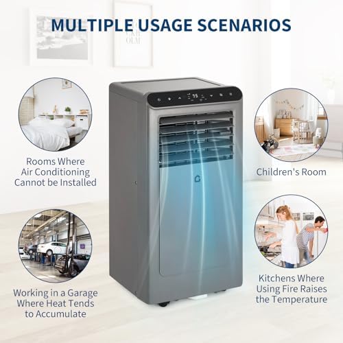 Vossfamul 8000 BTU Portable Air Conditioner with Remote and LED Control