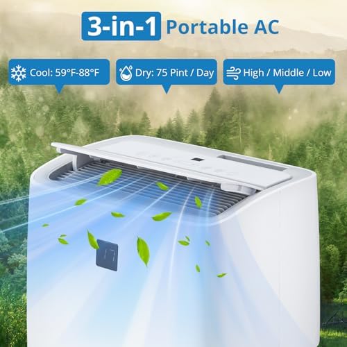 PioneerWorks 14000 BTU Portable AC Unit for Room Cooling