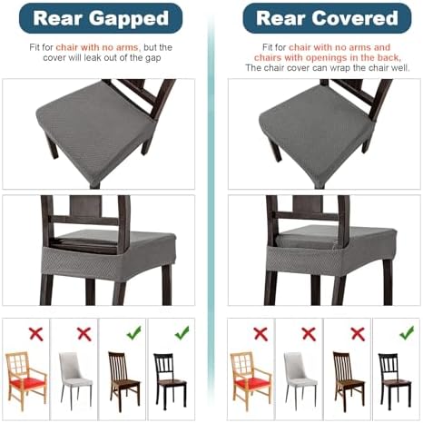 Genina Waterproof Dining Chair Covers Set of 8 1