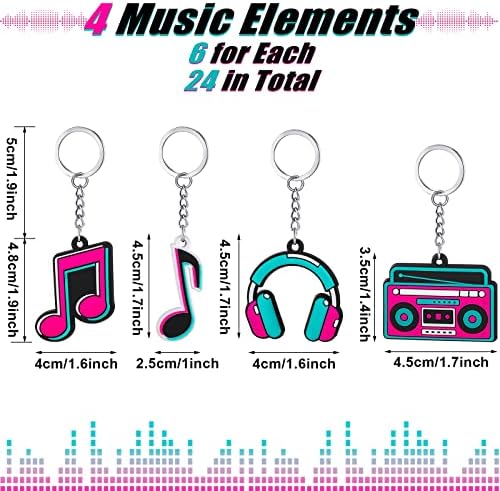 Fumete Music Keychain Back to School Party Favor Gift for Students