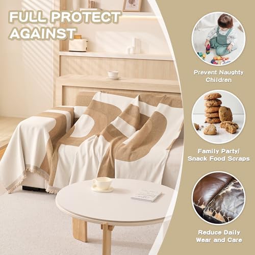 MEETSKY Chenille Couch Cover 91 x 134 Pet Friendly