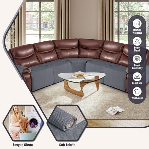 KinCam Waterproof Sectional Couch Covers for L Shape Recliner Sofa