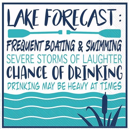 Ihr Ideal Home Range Cocktail Napkins 5x5 20 Count Lake Forecast