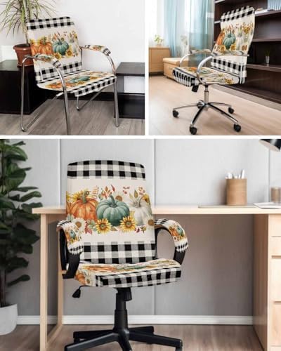 Elastic Chair Cover with Armrests Universal Fit