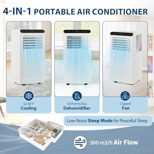 MilleLoom Portable Air Conditioner 8000 BTU White