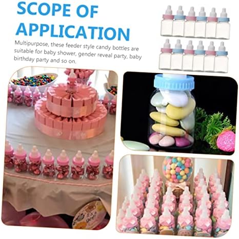 24pcs Transparent Candy Bottles for Gender Reveal Party Favors