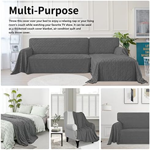 Easy-Going 80X118 Inch Loveseat Sofa Cover Grey