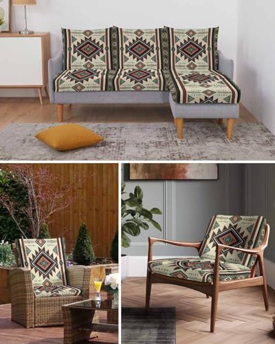 Native American Western Sofa Cushion Covers - Washable and Stretchable