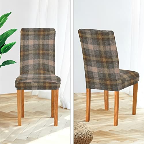 ALAZA Stretchy Tartan Plaid Dining Chair Covers