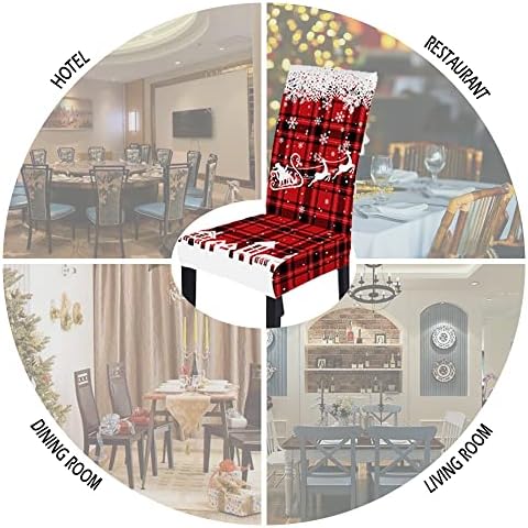 LIPOR 6 Piece Christmas Chair Covers Set
