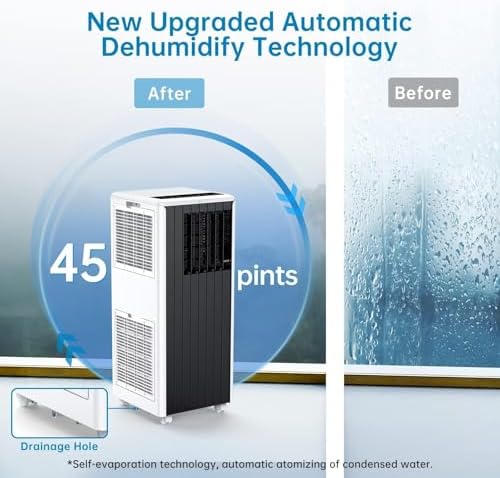 MERXENG 8000 BTU Portable Air Conditioner with Dehumidifier and Fan Mode 1