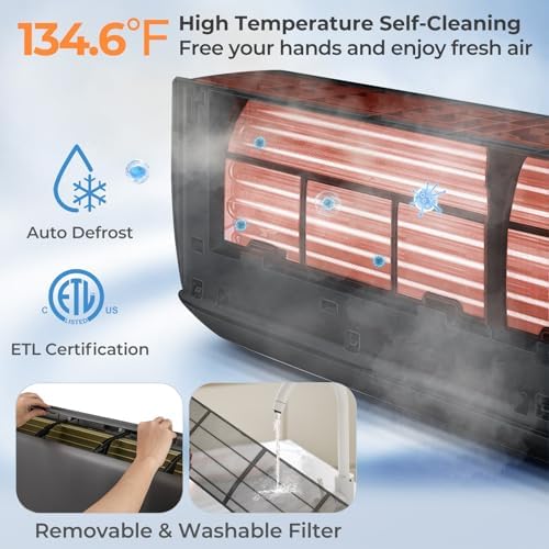 KOTEK 12000 BTU Mini Split AC Heating System with Inverter Compressor