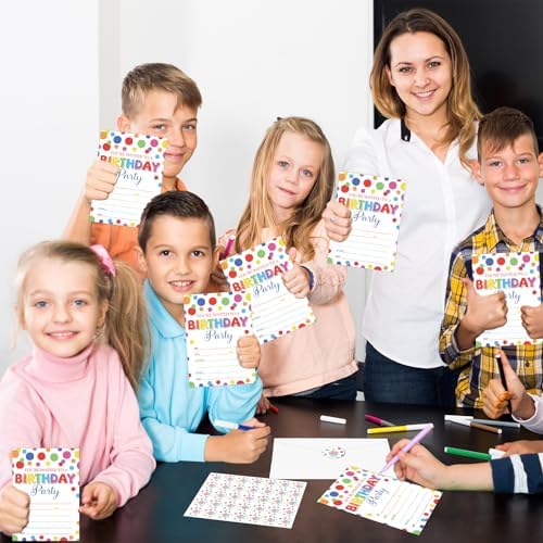30 Pack Party Invitations with Envelopes and Labels