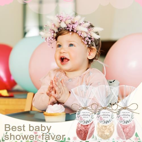Demissle 20 Pcs Baby Shower Soap Favors Wildflowers Set with Greeting Card