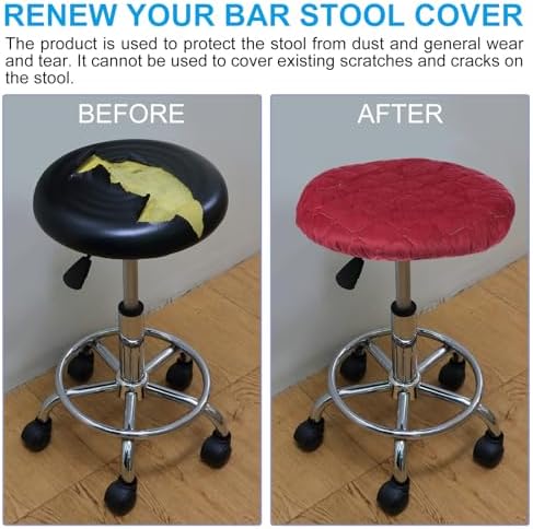 PATIKIL Round Bar Stool Covers Khaki 10-126 Inch