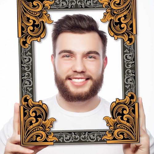 Party Photo Booth Props - 60 Piece Kit with Sign Sticks Adhesive Pads
