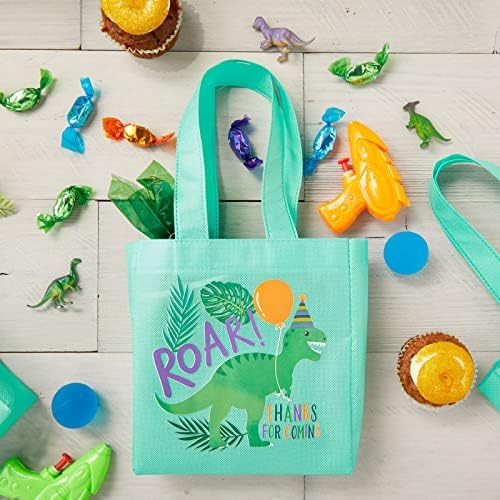 Blue Panda 24-Pack Dinosaur Tote Bags with Handles 1