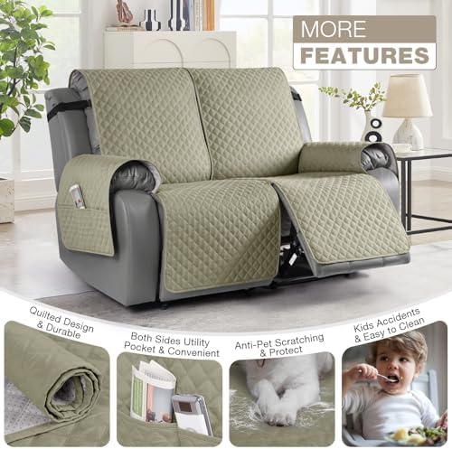 TAOCOCO Recliner Cover for 2 Seater Non-Slip and Pet Friendly