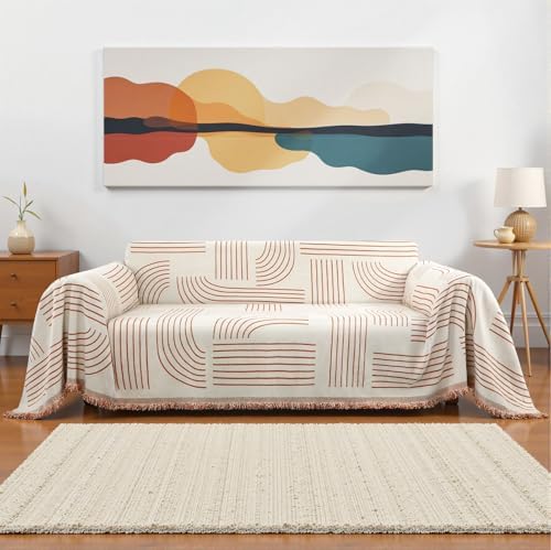 Lanffia Boho Chenille Sofa Slipcover 71 x 118