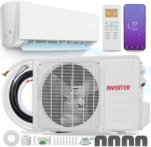 SAMLYC 11500 BTU Mini Split AC Unit with Heat and WiFi Control