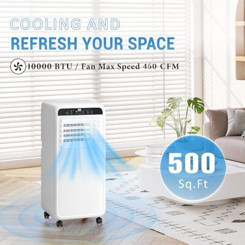 Stopsad 10000BTU Portable Air Conditioner with 3-in-1 Functions