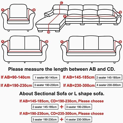 ZPEE Plush Stretch Sofa Slipcover Gray 83-110