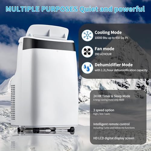 AutoSteelix 10000 BTU Portable AC with Remote Control
