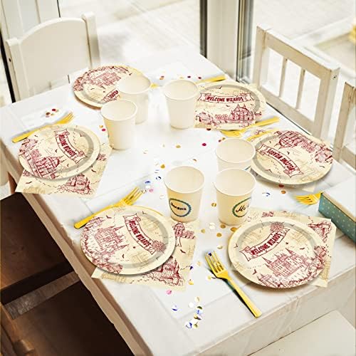 Wizard Party 96 Pcs Plates Napkins Tableware Set