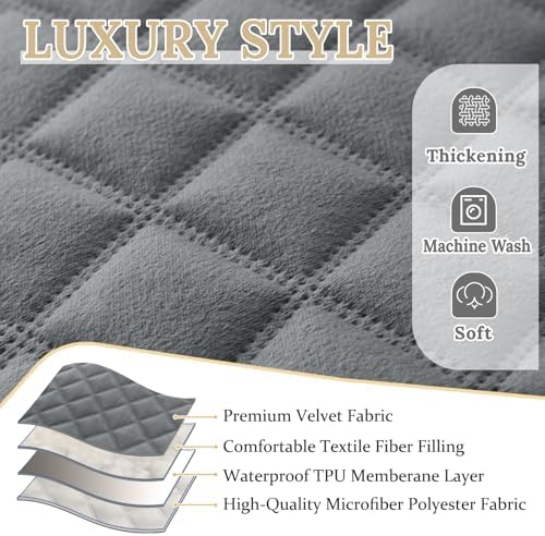 Waterproof Velvet L Shape Sofa Cover for Pets