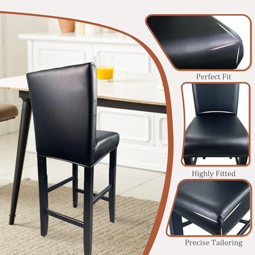 KIDOACOW PU Leather Bar Stool Covers 4 Pack 1