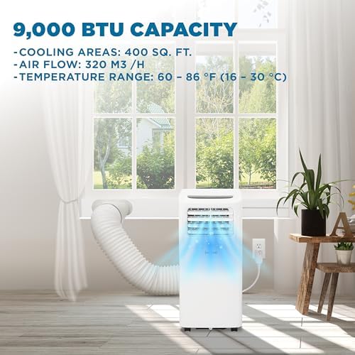 Ivation 9000 BTU Compact Portable Air Conditioner