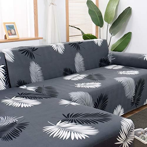 MIFXIN L Shape Sectional Sofa Covers 2 Piece Slipcover Set