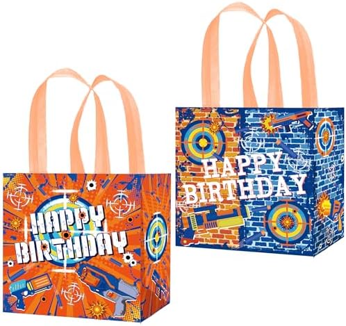 Dart War Party Gift Bags with Handles 12pcs