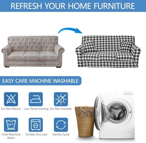 Keyroal Stretch Printed Sofa Cover Set 6-Piece 1