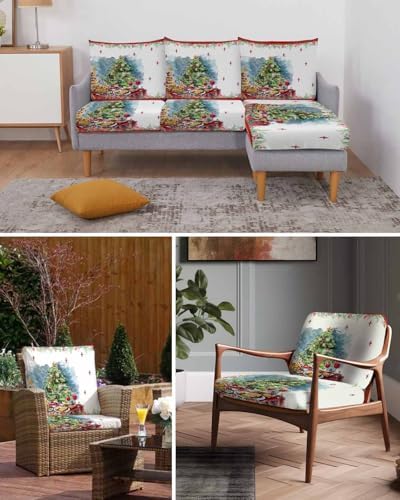 Christmas Sofa Cushion Covers Washable Removable Stretchable